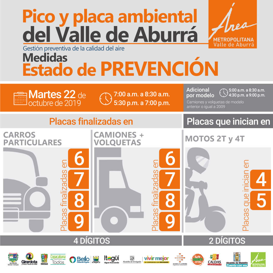 Pico Y Placa Ambiental Para El Día 22 De Octubre Del 2019